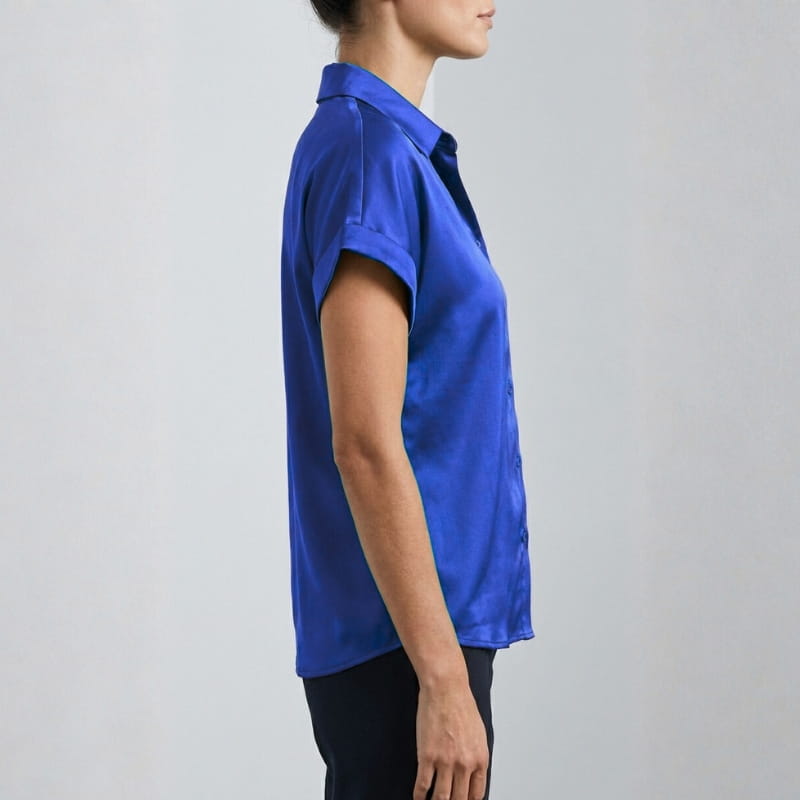 Seraphina Luxe: Premium Silk-Finish Satin Blouse