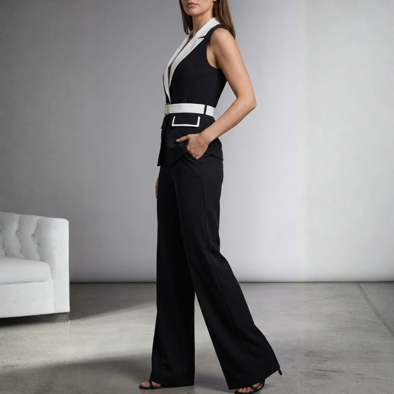 Valencia Women's Tailored Blazer and Trouser Set – Two Piece Power Suit
