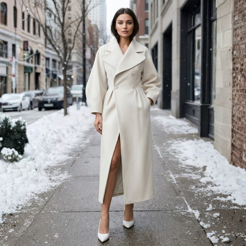 Victoria Wool Wrap Coat