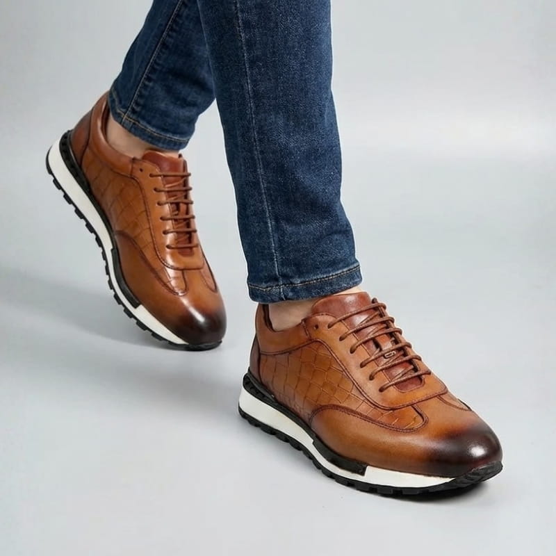 Marcello Genuine Leather Sneakers – Premium Casual Dress Footwear