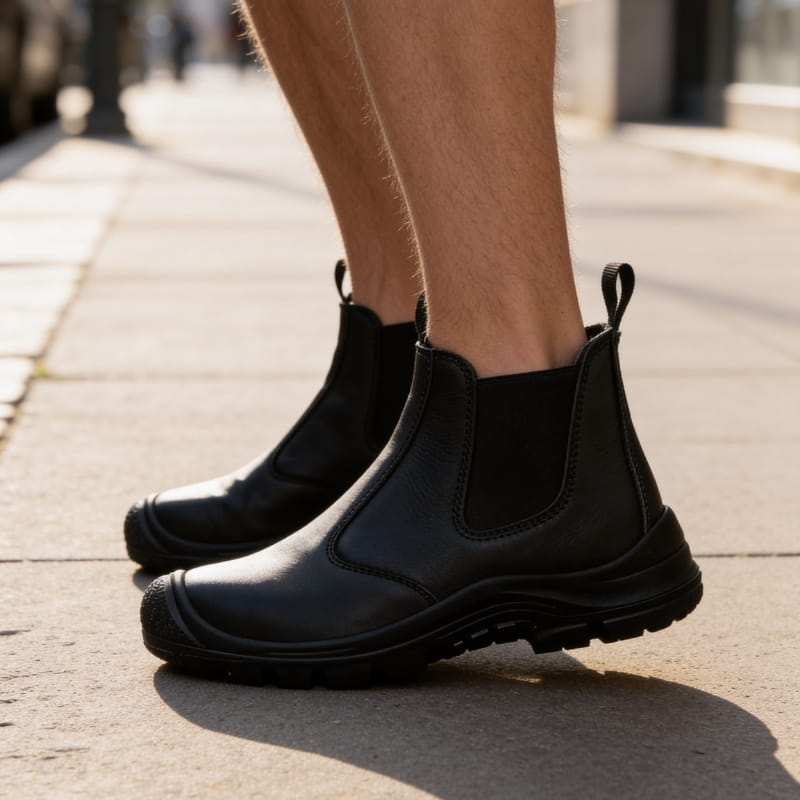 Cyrus Genuine Leather Slip-On Boots – Durable Rugged Ankle Boots