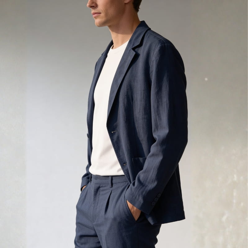 Lorenzo Amalfi Linen Blazer – Lightweight Breathable Summer Blazer