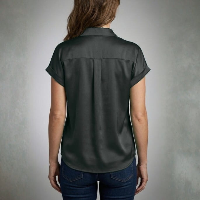 Seraphina Luxe: Premium Silk-Finish Satin Blouse