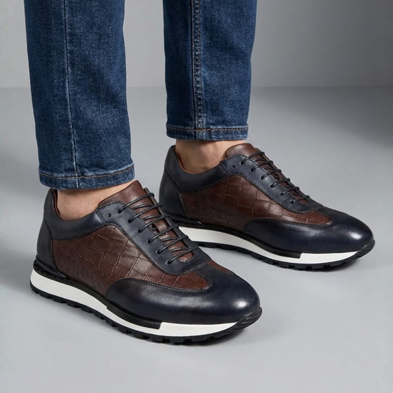 Marcello Genuine Leather Sneakers – Premium Casual Dress Footwear