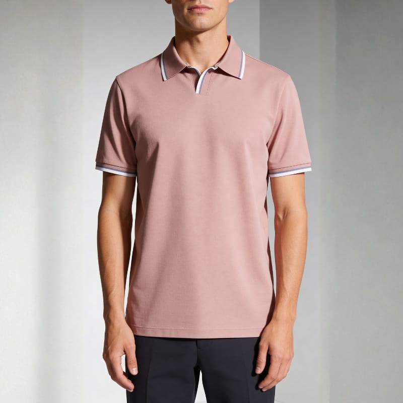 Edward Cotton Tailored Polo Shirt – Sleek Short Sleeve Top