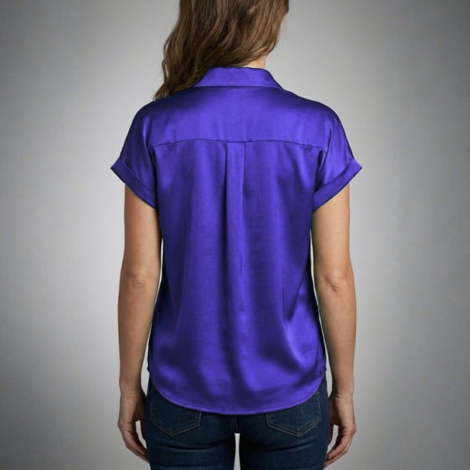 Seraphina Luxe: Premium Silk-Finish Satin Blouse