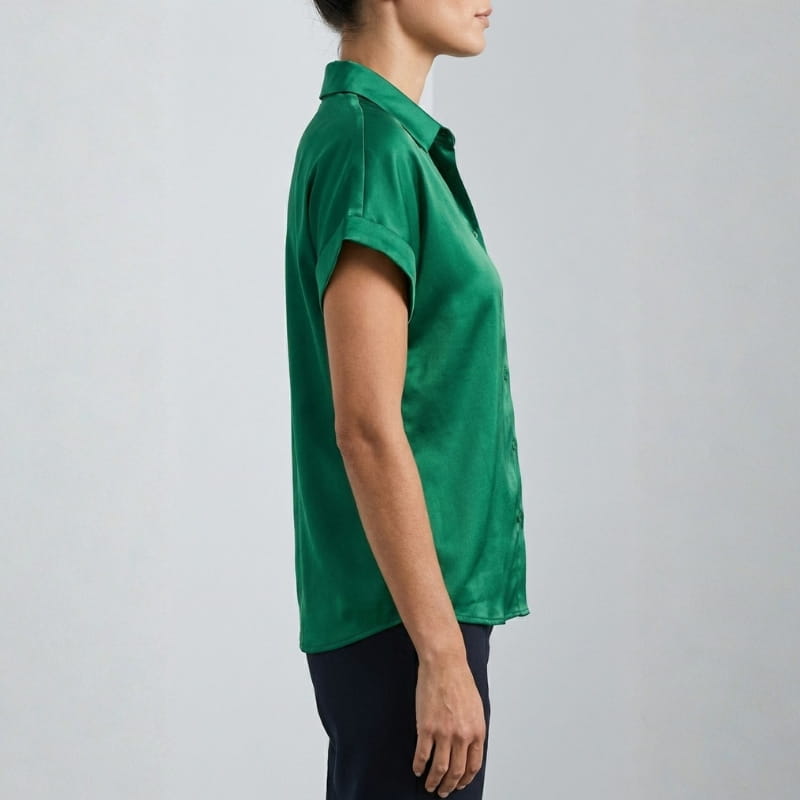 Seraphina Luxe: Premium Silk-Finish Satin Blouse