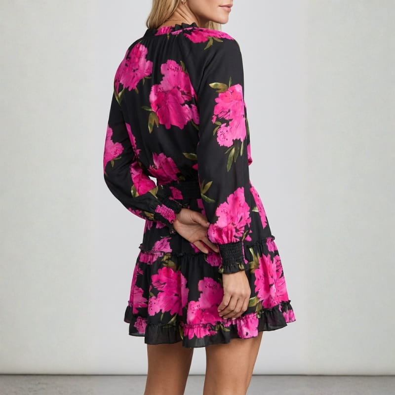 Paloma V Neck Ruffle Mini Dress – Flowy Summer Dress