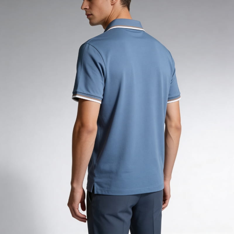 Edward Cotton Tailored Polo Shirt – Sleek Short Sleeve Top