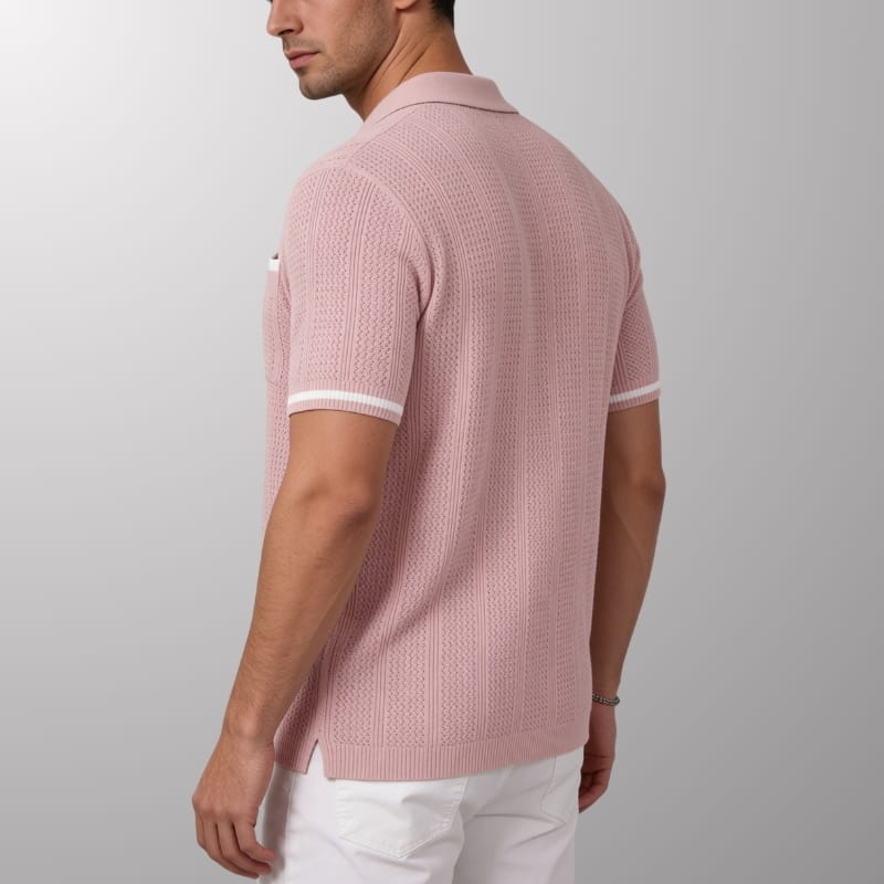 Jones Textured Knit Polo Shirt – Soft Breathable Everyday Wear Top