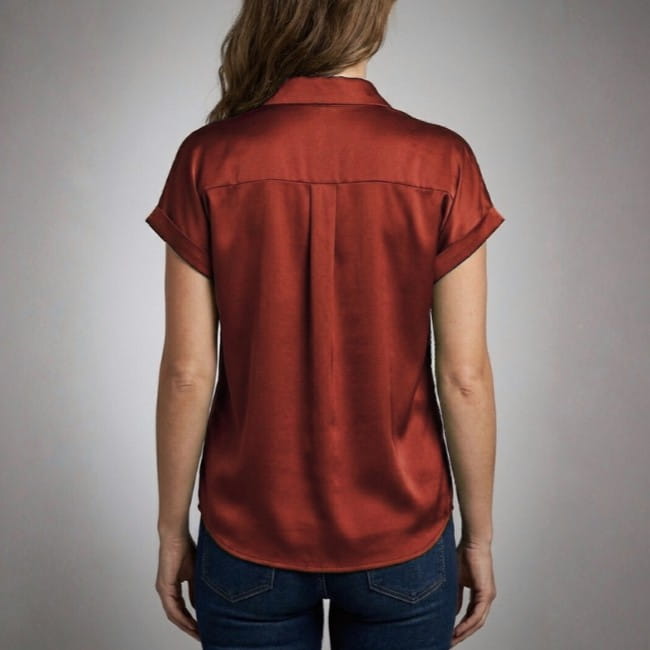 Seraphina Luxe: Premium Silk-Finish Satin Blouse