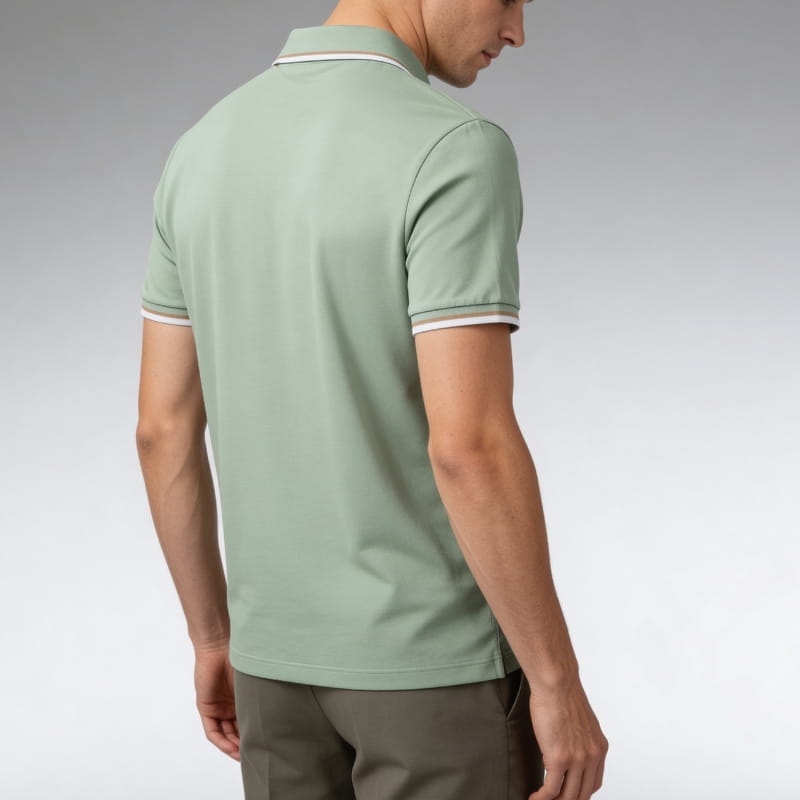 Edward Cotton Tailored Polo Shirt – Sleek Short Sleeve Top