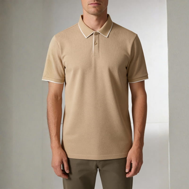 Valente Performance Knit Polo – Breathable Stretch Smart-Casual Shirt