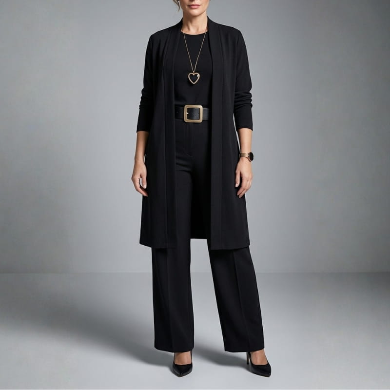 Myrna Soft Knit Three-Piece Set – Cozy Stretch Lounge Ensemble