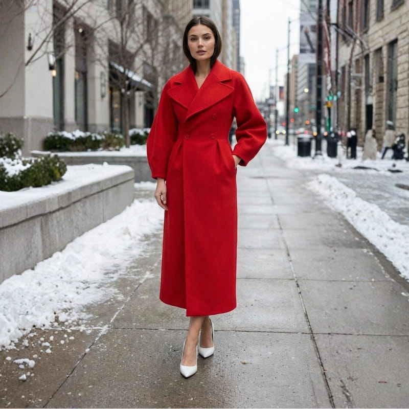 Victoria Wool Wrap Coat