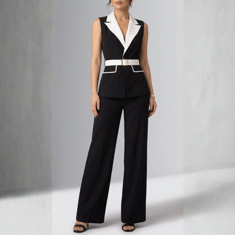 Valencia Women's Tailored Blazer and Trouser Set – Two Piece Power Suit
