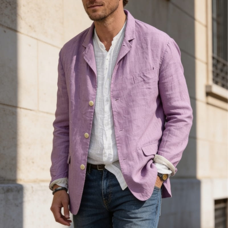 Mariano Relaxed Linen Summer Blazer – Lightweight Tailored Casual Jacket