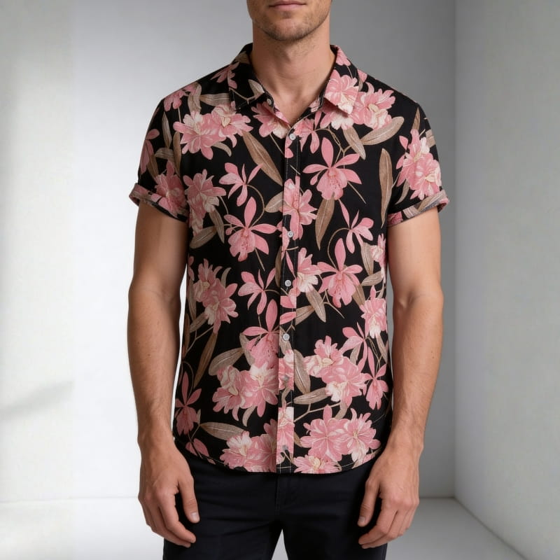 Sorrento Bloom Summer Shirt – Vibrant Floral Lightweight Casual Shirt