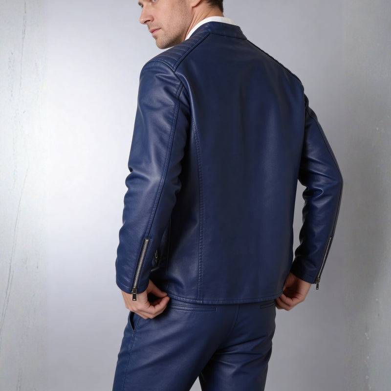 Armano Genuine Leather Biker Jacket – Rugged Casual Outerwear