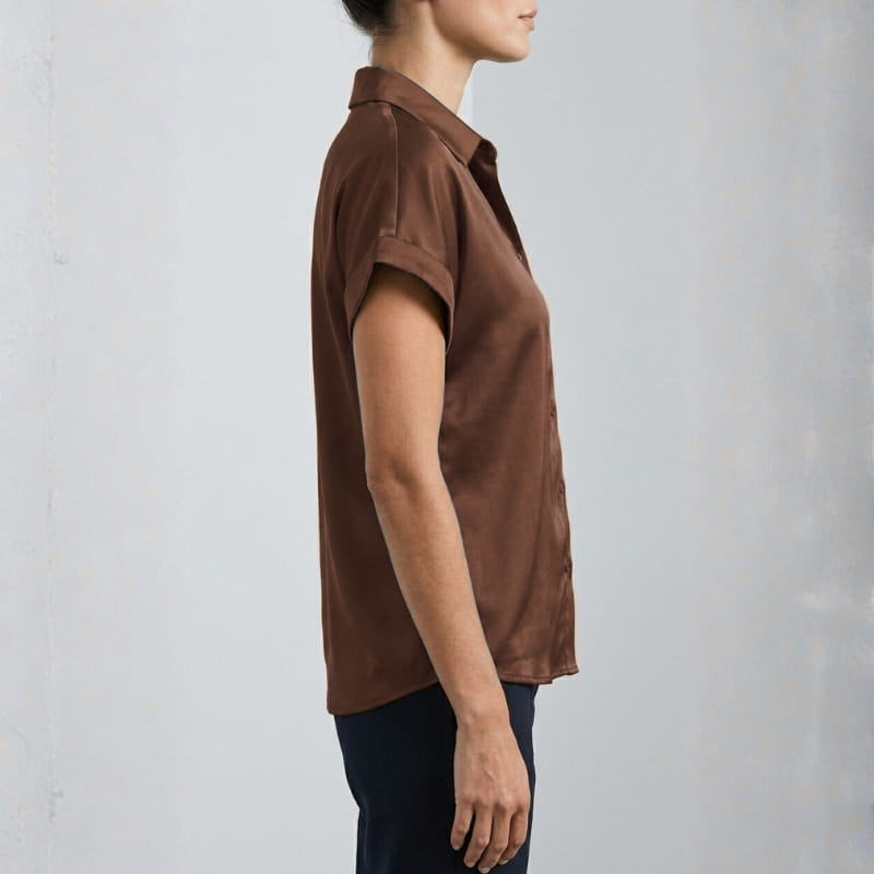 Seraphina Luxe: Premium Silk-Finish Satin Blouse