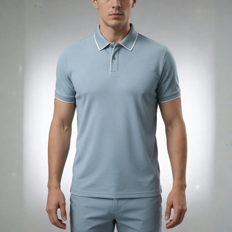 Valente Performance Knit Polo – Breathable Stretch Smart-Casual Shirt