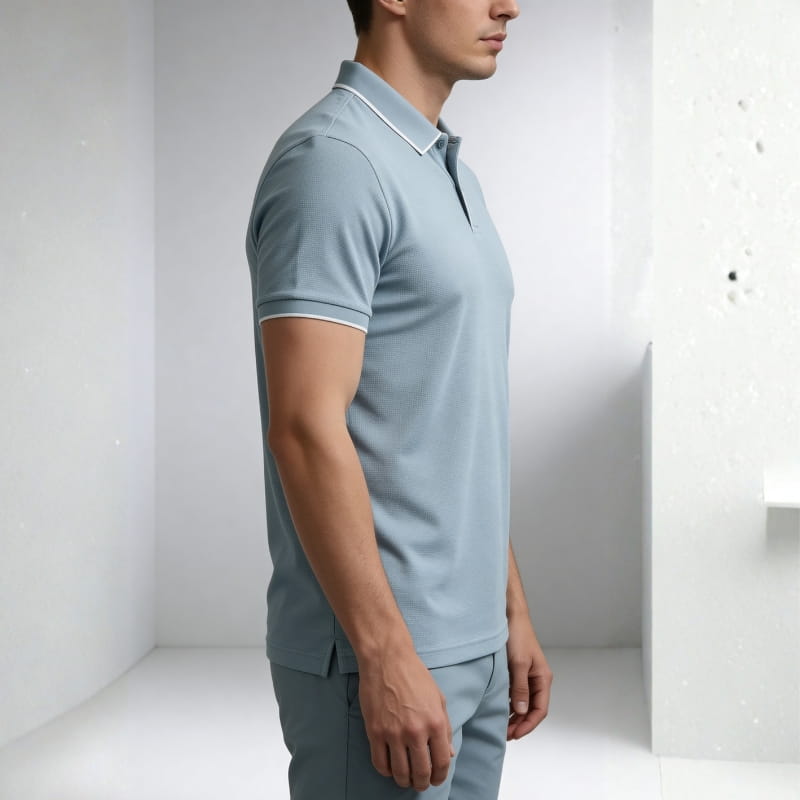 Valente Performance Knit Polo – Breathable Stretch Smart-Casual Shirt