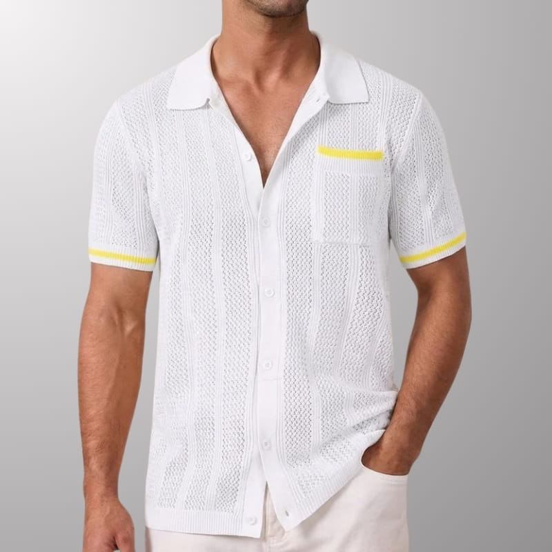 Jones Textured Knit Polo Shirt – Soft Breathable Everyday Wear Top