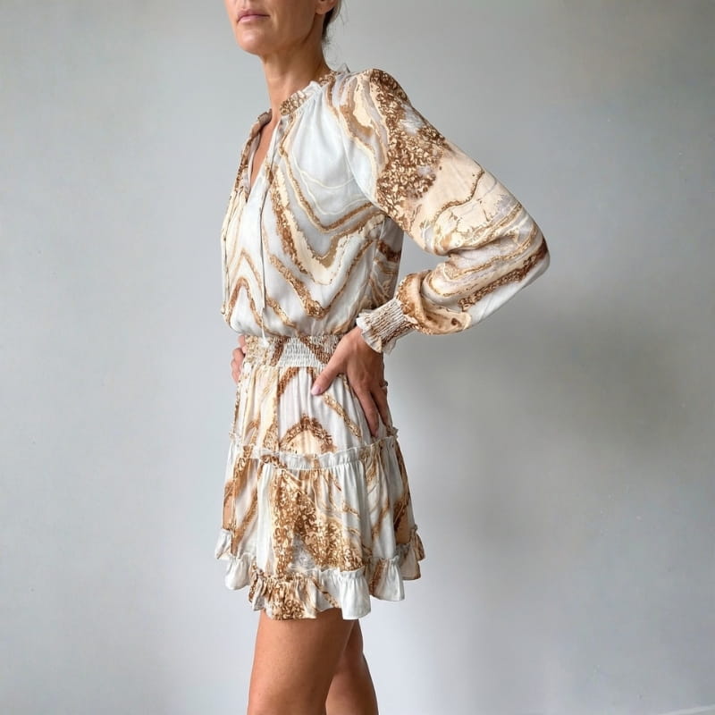 Paloma V Neck Ruffle Mini Dress – Flowy Summer Dress