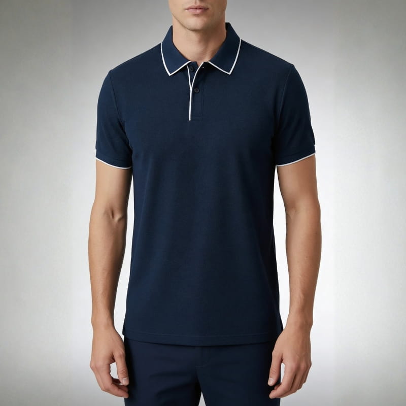 Valente Performance Knit Polo – Breathable Stretch Smart-Casual Shirt