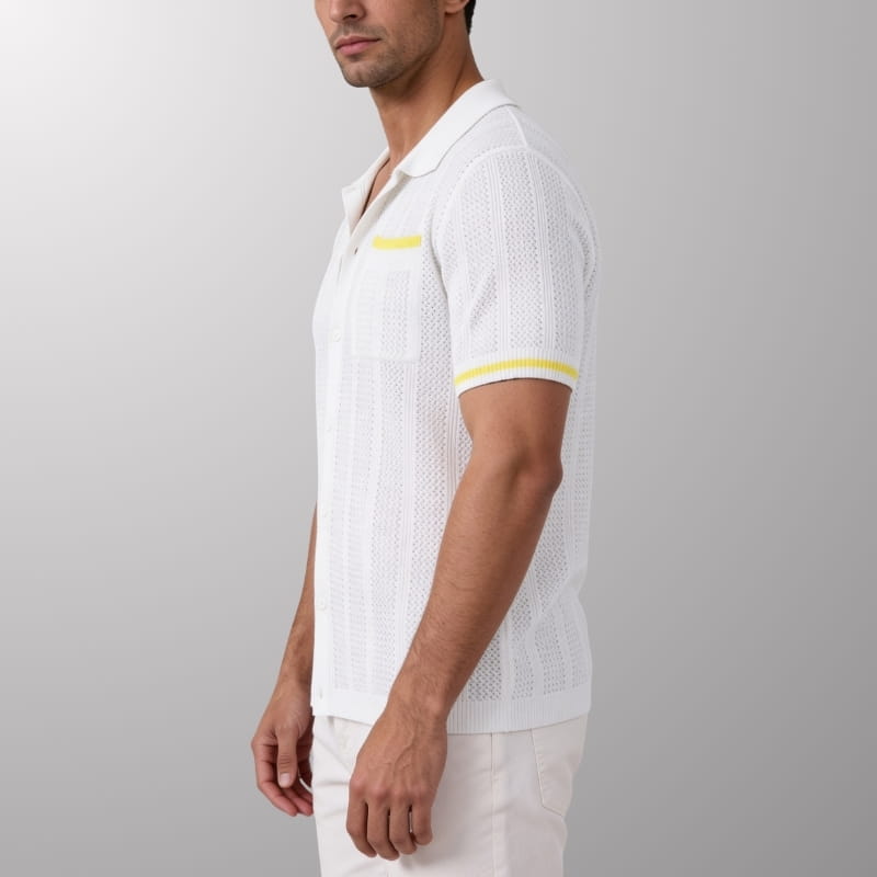 Jones Textured Knit Polo Shirt – Soft Breathable Everyday Wear Top