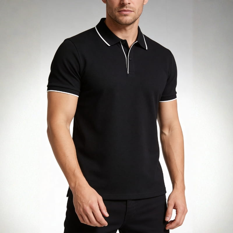 Valente Performance Knit Polo – Breathable Stretch Smart-Casual Shirt