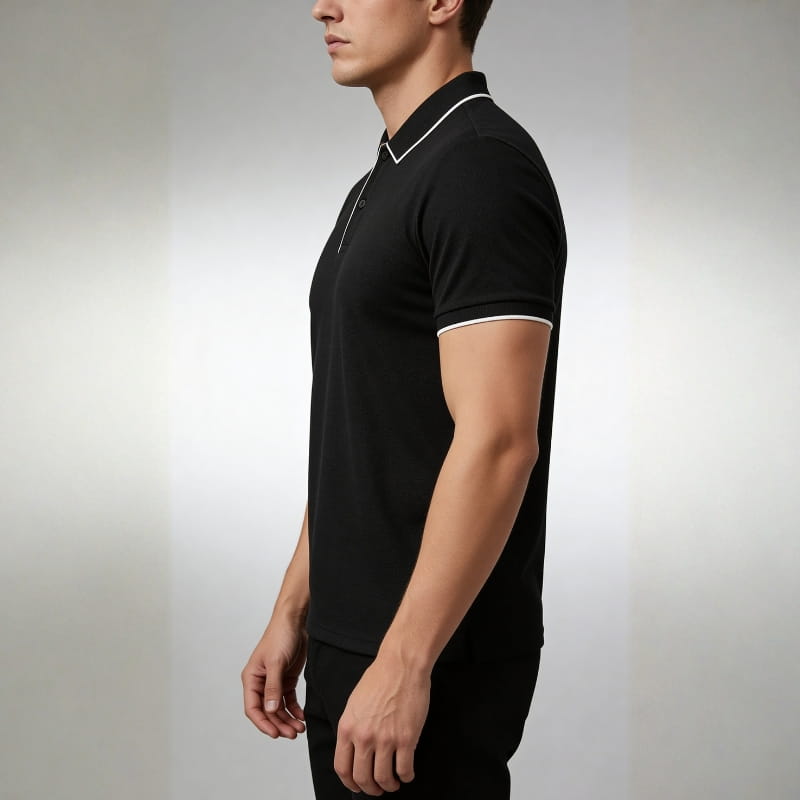 Valente Performance Knit Polo – Breathable Stretch Smart-Casual Shirt