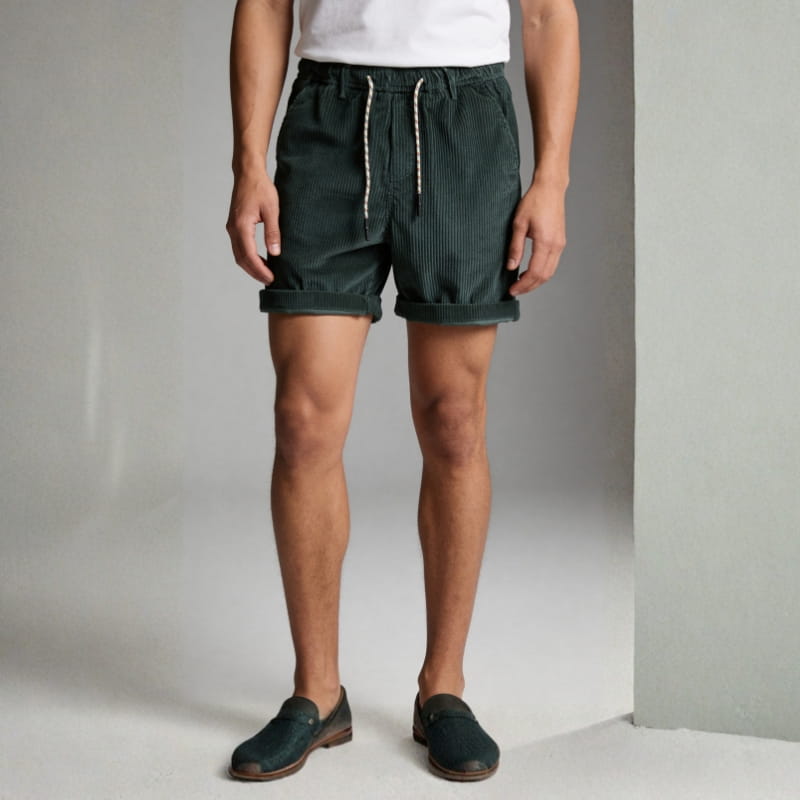 Arnel Soft Corduroy Elasticated Shorts – Relaxed Fit Summer Shorts
