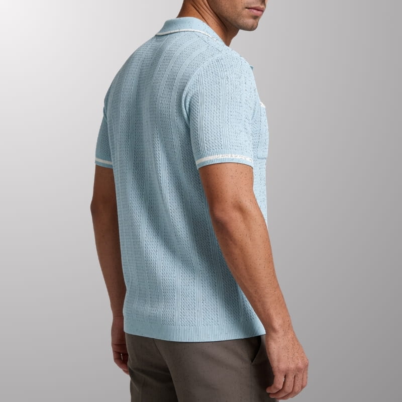 Jones Textured Knit Polo Shirt – Soft Breathable Everyday Wear Top