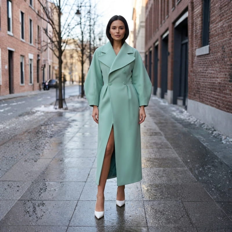 Victoria Wool Wrap Coat