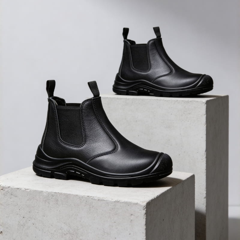 Cyrus Genuine Leather Slip-On Boots – Durable Rugged Ankle Boots