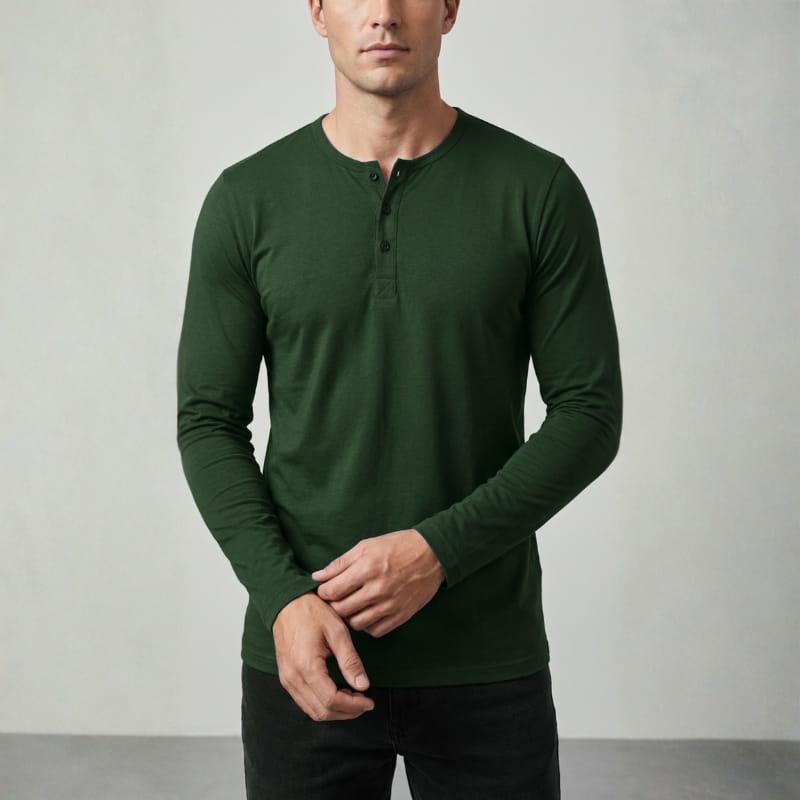 Calloway Long Sleeve Henley – Versatile Casual Top