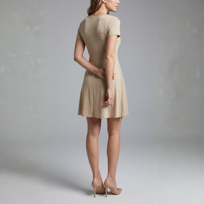 Margarette V-Neck Tie Front Mini Dress – Lightweight Cotton Summer Dress