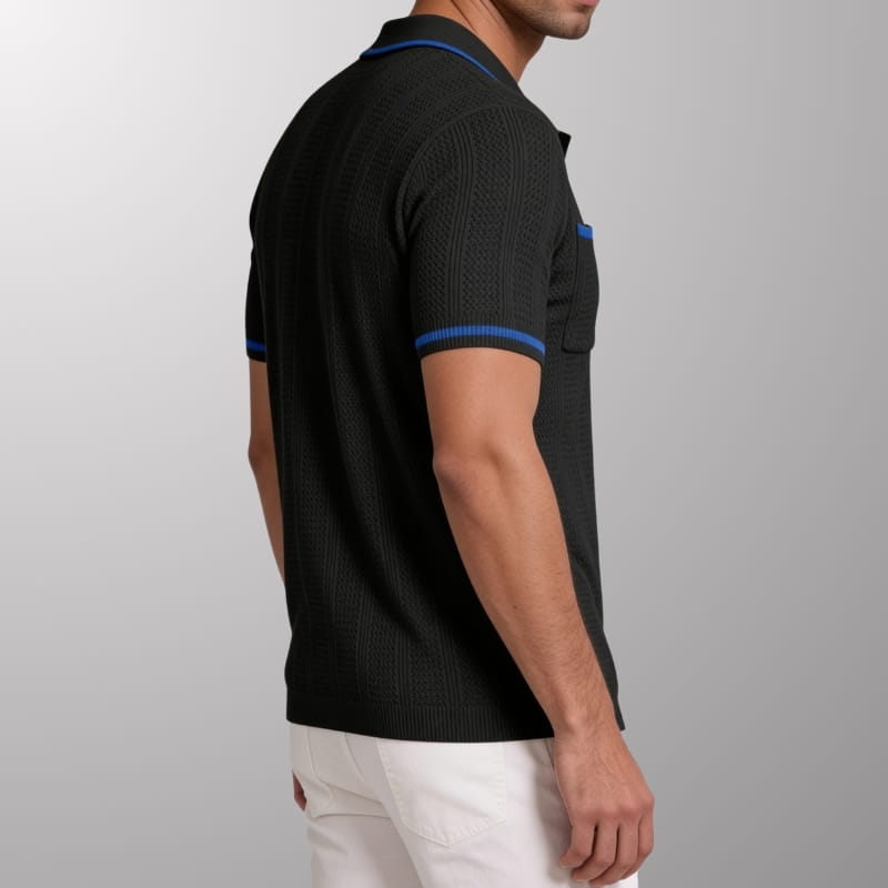 Jones Textured Knit Polo Shirt – Soft Breathable Everyday Wear Top