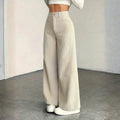 Althea High-Waisted Corduroy Wide-Leg Pants – Comfortable Versatile Trousers