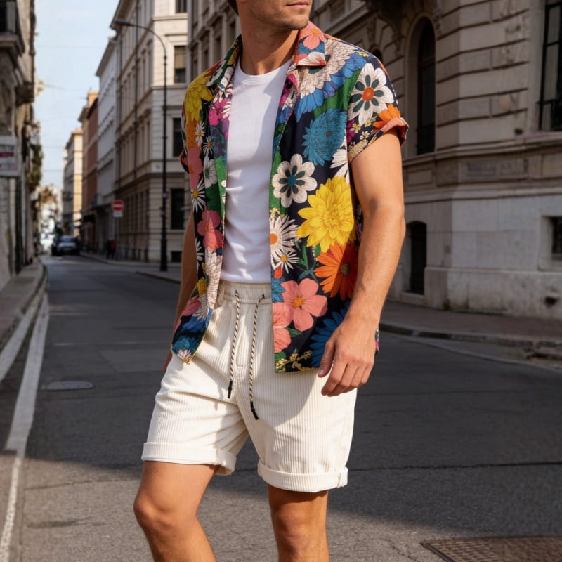 Arnel Soft Corduroy Elasticated Shorts – Relaxed Fit Summer Shorts
