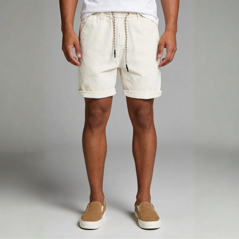 Arnel Soft Corduroy Elasticated Shorts – Relaxed Fit Summer Shorts