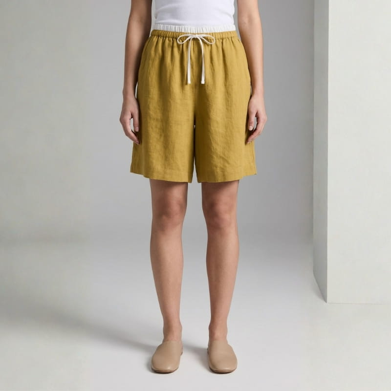 Jasmin Linen Drawstring Shorts – Lightweight Casual Summer Shorts