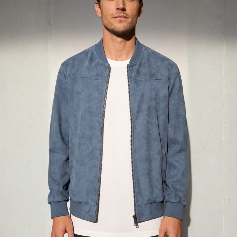 Matteo Woven Cotton Bomber Jacket – Lightweight Casual Jacket