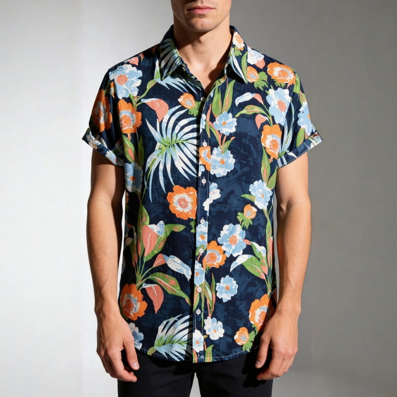 Sorrento Bloom Summer Shirt – Vibrant Floral Lightweight Casual Shirt