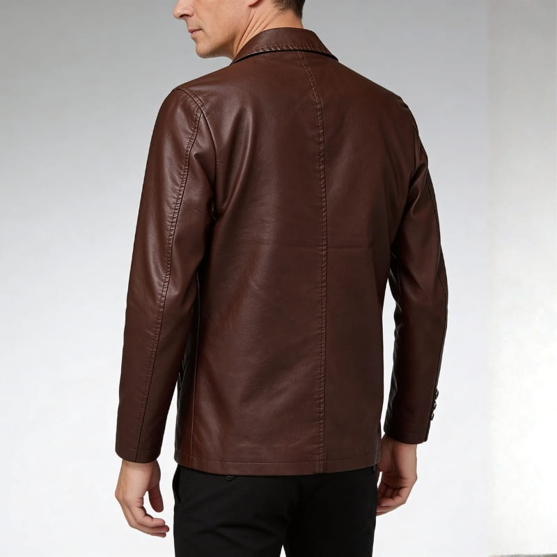 Alessandro Premium Leather Jacket - Sleek Tailored Casual Outerwear
