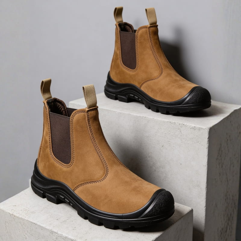 Cyrus Genuine Leather Slip-On Boots – Durable Rugged Ankle Boots