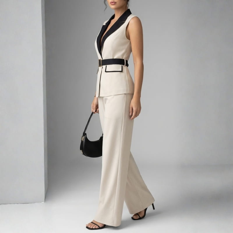 Valencia Women's Tailored Blazer and Trouser Set – Two Piece Power Suit