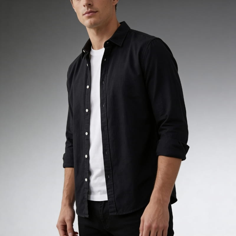 Landon Cotton Relaxed Button-Down Shirt – Lightweight Casual Essential