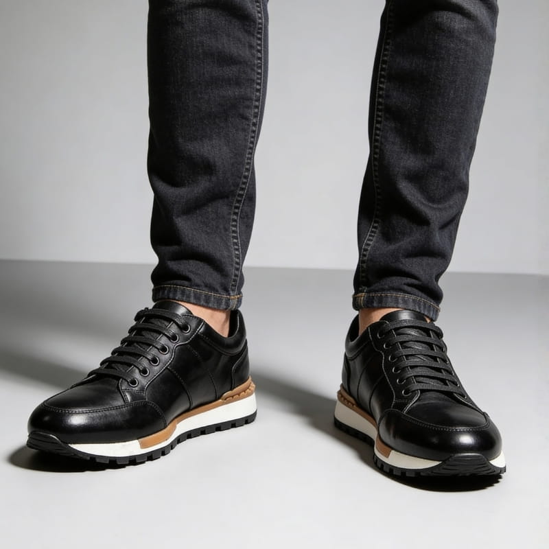 Eric Genuine Cowhide Leather Slip-On Sneakers – Breathable Casual Comfort Shoes